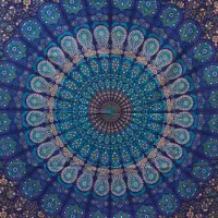 Ancient Wisdom Dubbel katoenen sprei + wandkleed - Klassieke Mandala 230cm x 200cm