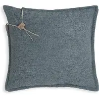 Knit Factory Imre Sierkussen - Vierkant kussen - Kussen woonkamer - Bank kussen - Decoratie kussen - Jeans - 50x50 cm - Kussenhoes inclusief kussenvulling