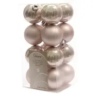 Décoris Kerstballen set | | Ø 4 cm | 16 stuks (Roze)