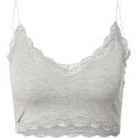 Magic bodyfashion - Cozy Crop Top - V-hals spaghettibandjes - Heather Grey