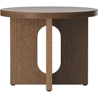 Audo Copenhagen Androgyne Side Table Ø50 Cm / - Bijzettafels & buffetten Eikenfineer Dark Stained Oak - 71144-002033