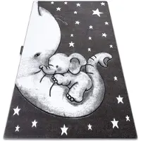 Rugsx Tapijt PETIT TRUMPET slurf olifant OLIFANTJE Sterretje grijskleuring 140x190 cm