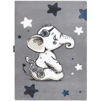Rugsx Tapijt PETIT ELEPHANT OLIFANTJE Sterretje grijskleuring 120x170 cm