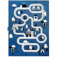 Rugsx Tapijt PETIT TOWN STAD STRAAT blauw 200x290 cm