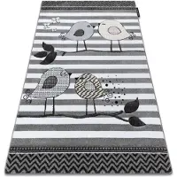 Rugsx Tapijt PETIT BIRDS VOGELS grijskleuring 140x190 cm
