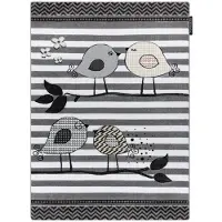 Rugsx Tapijt PETIT BIRDS VOGELS grijskleuring 120x170 cm