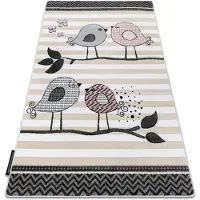 Rugsx Tapijt PETIT BIRDS VOGELS crème 160x220 cm