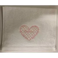 Bbs Gastendoekje hartje Bonheur roze 30 x 50