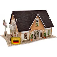 Cubicfun 3D puzzel Beer House Germany 16,5 cm foam 42 stukjes
