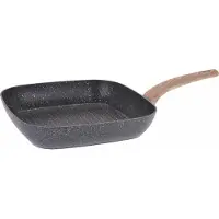 Excellent houseware Grillpan met antiaanbaklaag , 28 cm x 6 cm, aluminium - zwart