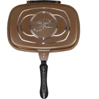 Platinum DADG32 Dubbele Grillpan Koper 32cm