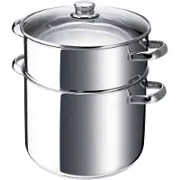 Beka 12230024, 15 liter, Roestvrij staal, Rond, Keramisch, Gas, Halogeen, Inductie, Afgesloten kookplaat, Roestvrij staal, Glas