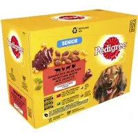 Pedigree Senior Mix Selectie in gelei multipack natvoer hond maaltijdzakjes 2 dozen (24 x 100 g)