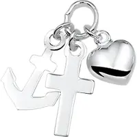 Trendjuwelier huiscollectie Hanger Zilver Geloof, Hoop En Liefde