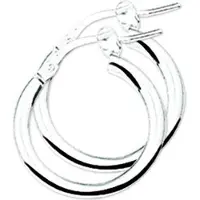 The Jewelry Collection Oorringen Ronde Buis - Zilver