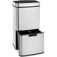 Klarstein Touchless vuilverzamelaar sensor 72L 4 containers ABS/ PP/ rvs