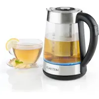 Klarstein Oostfries waterkoker 2-in-1 theekoker 1,7L 2200W l led rvs glas