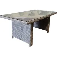 AVH-Collectie Ibiza lounge-dining tafel 140x80xH70 cm grijs