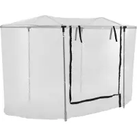 Blumfeldt High Grow Top 160 - Kasopzetstuk, Foliedak, Verhoogd-bed-dak, 160 x 115 x 80 cm, Stalen buis, weerbestendig, PVC, voor High Grow verhoogde bedden, incl. schroeven, transparant