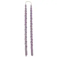 Rustik Lys - Kandelaar kaars twister - Gedraaide kaars - Twister Kaars - Swirl candle - Twisted candle - 4H - 1,2 x 30cm - Lavender