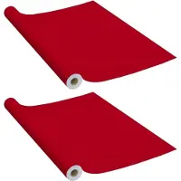 vidaXL Meubelfolies zelfklevend 2 st 500x90 cm PVC rood