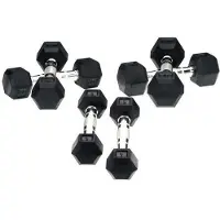 Rs Sports Hexa Dumbbells - 2 x 1 kg - Zilver/Zwart