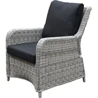 AVH-Collectie Bilbao lounge tuinstoel verstelbaar wit grijs