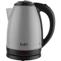 Botti Victor waterkoker 1,7 L – 1800 W – Grijs Mat – RVS – Automatische kookstop & 360° draaibare voet