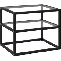 vidaXL Wandtafel 50x40x40 cm gehard glas transparant