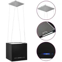 vidaXL Afzuigkap hangend met aanraaksensor LCD 37 cm staal