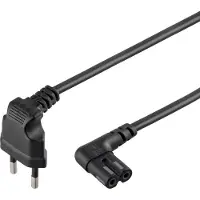Goobay apparaatsnoer Netstekker type C Mannelijk naar CEE7/16 Mannelijk 5 meter Zwart