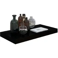 vidaXL Wandschappen zwevend 4 st 50x23,5x3,8 cm MDF hoogglans zwart