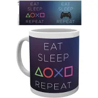 GYE Sony PlayStation Mok: Eten, Slapen, Herhalen. -MG1064