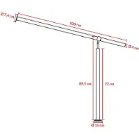 Monzana Trapleuning RVS 100cm