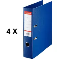 Esselte 4 x Ordner Basic - kunststof - rug 75mm – blauw