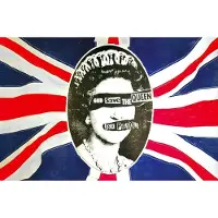 Rock Off Sex Pistols Textiel Poster Flag God Save The Queen Multicolours