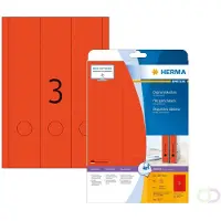 Herma Ordneretiketten, A4, 61 x 297 mm, rood, permanent hechtend