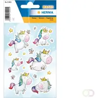 Herma Stickers eenhoorn sterren stof, jewel - 10 stuks