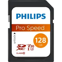 Philips SDXC-kaart, 128 GB, Klasse 10, UHS-I, U3, V30, A1