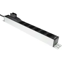 Plenty PLA416-6Z16 19" PDU Stekkerdoos 6-voudig Type F met Zekeringsautomaat