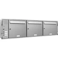 Brulo Drie adressen groot_Brievenbus met intercompaneel inbouw_3_adressen__RVS