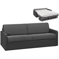 Vente-unique Vierzits express bedbank CALIFE van stof - grijs - slaapafmeting 160 cm