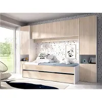 You do it Uitschuifbed SELENA - 90 x 190 cm - Kleur: eiken en wit