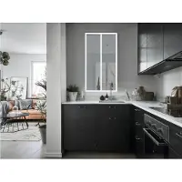 Vente-Unique.nl Glazen binnenraam BAYVIEW in aluminium met witte poedercoating - 60x105 cm