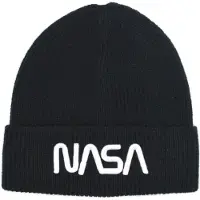 Nasa Beanie Muts - Embroidery Zwart - Unisex - one size