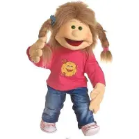 Living puppets Handpop 65cm Caro meisjes buikspreekpop pluche