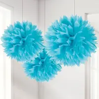 Amscan Papier Pompons Türkis