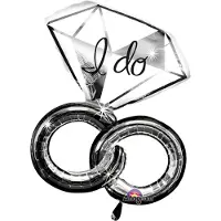 Fun Supershape Trouwringen "i Do" Folieballon 69x76cm