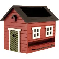 Wildlife Garden Vogelhuisje Voederhuis met bad - Rood- Nestkastje - - Rood - WG352