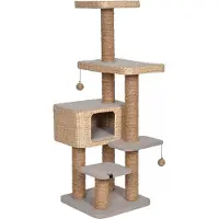 Europet Krabpaal Palawan - Waterhyacint - Houten Krabpaal - 140cm - Kleine & Middelgrote Katten
